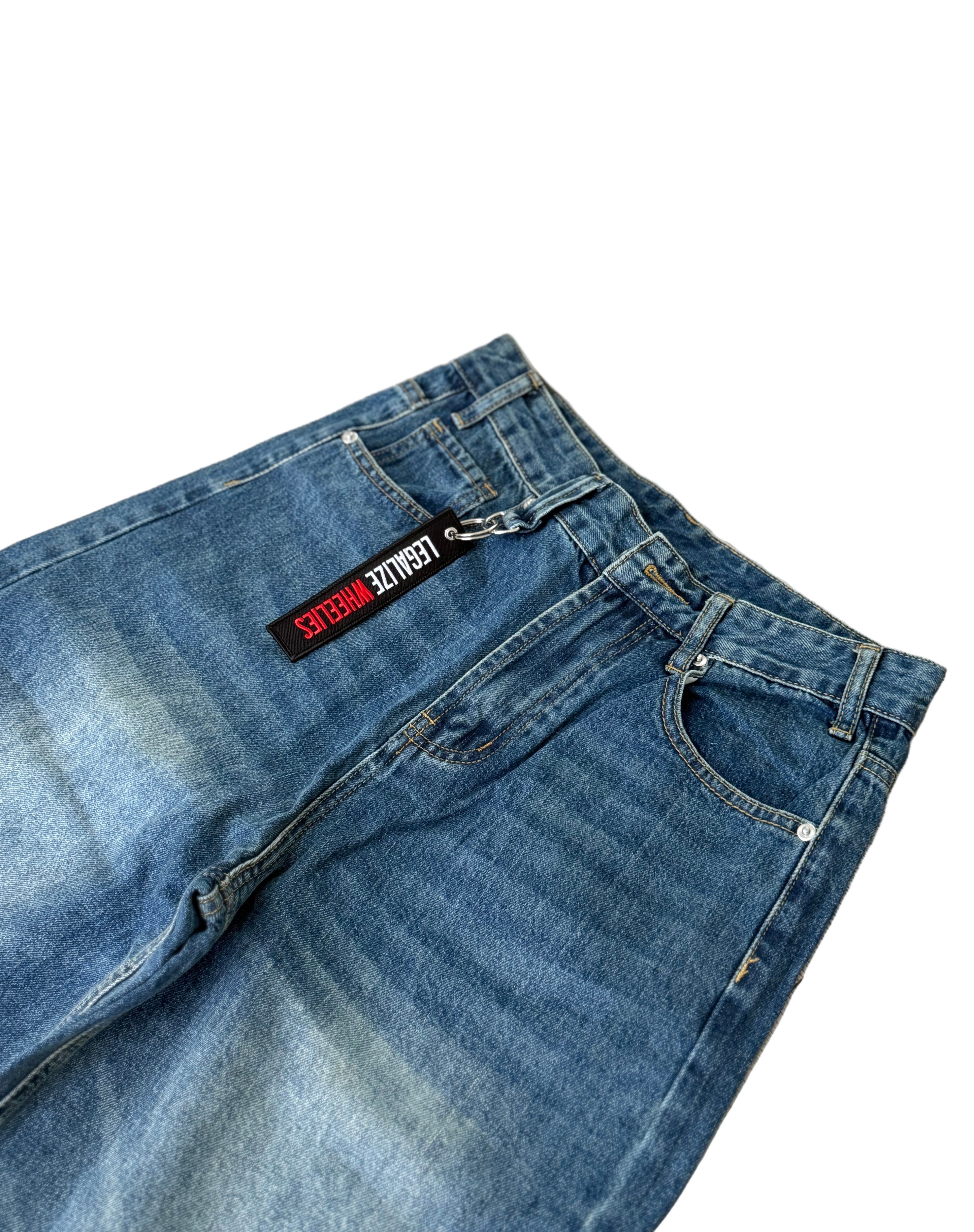 Fogged baggy jeans